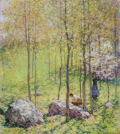 Dogwood Blossoms, 1906 by Willard Leroy Metcalf